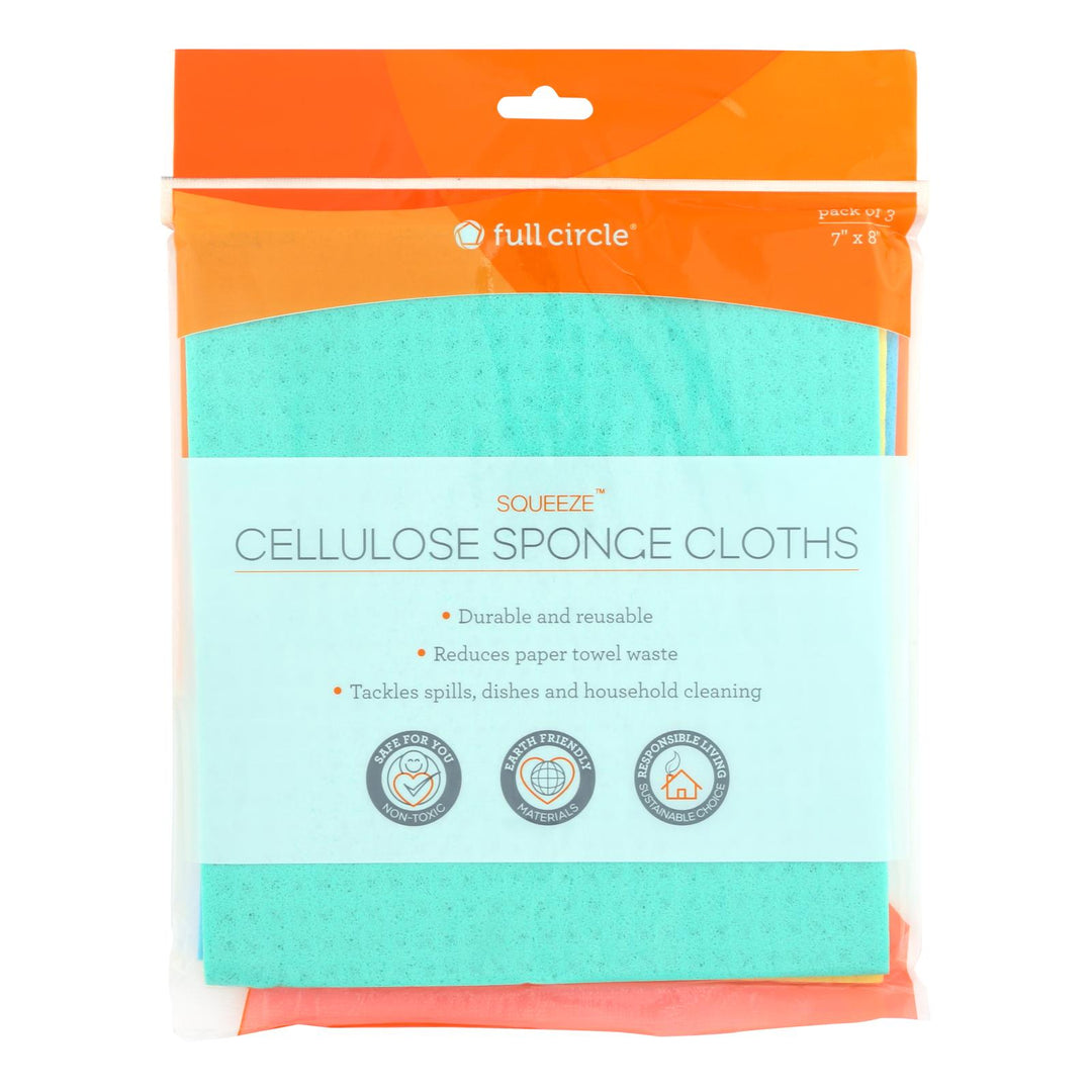 Full Circle Home - Cellulose Spng Cloth Sqz - Ea Of 1-3 Ct - Maras Green